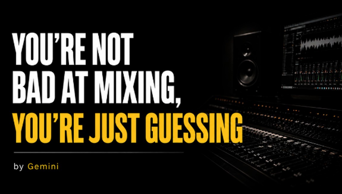E-book cover: You&rsquo;re not bad at mixing, you&rsquo;re just guessing, by Gemini